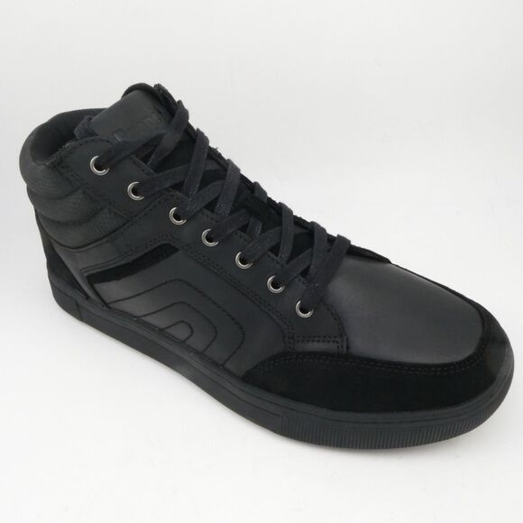 Propet Kenton Men’s US 13 High Top Black Leather Sneakers Black MCA005L NWOB